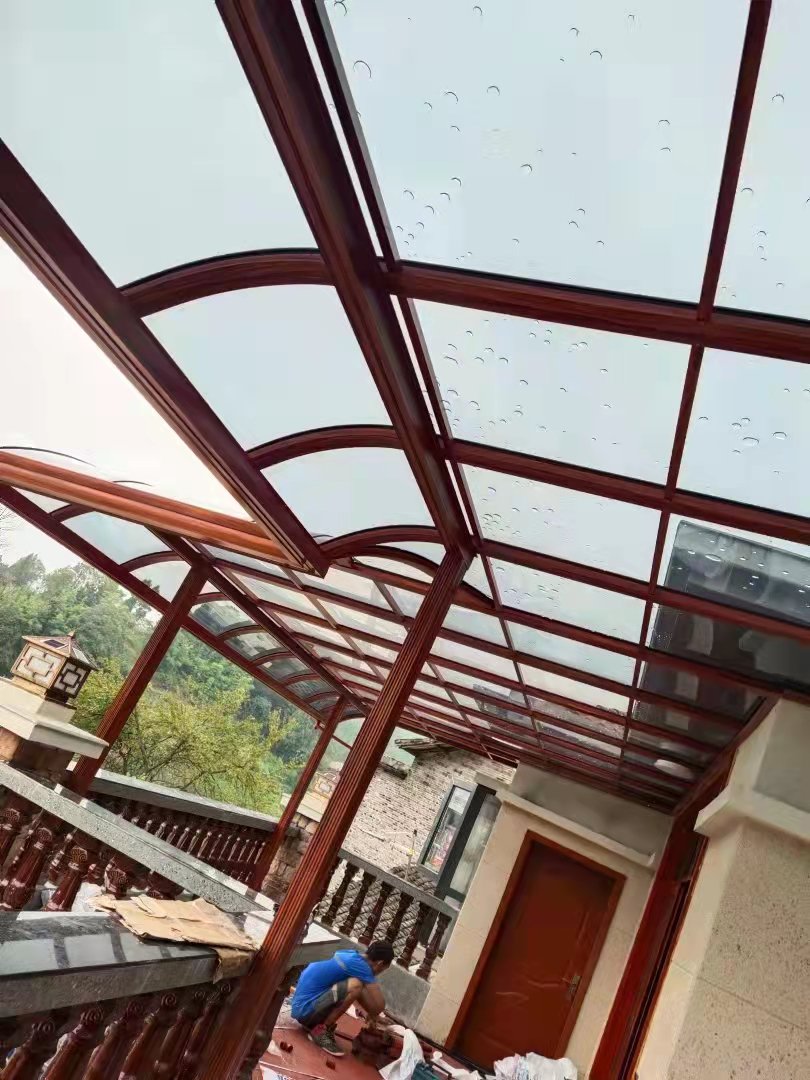 铝合金欧式雨棚 阳光房别墅楼顶遮阳棚定做
