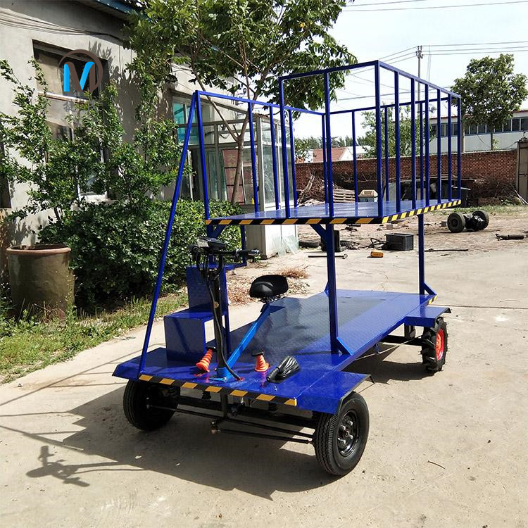 双层电动平板车价格果园采摘电动平板车两层电动平板运输车