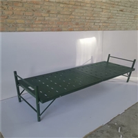指挥户外折叠床 新材料军绿色折叠床 手提式钢塑折叠床
