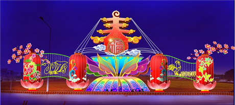 大型节日花灯春节大型花灯彩灯制作可定制民间工艺品欢迎致电咨询