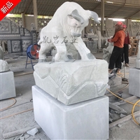 泉州石雕十二生肖 精雕石雕牛 園林景觀雕塑  凱巖石業