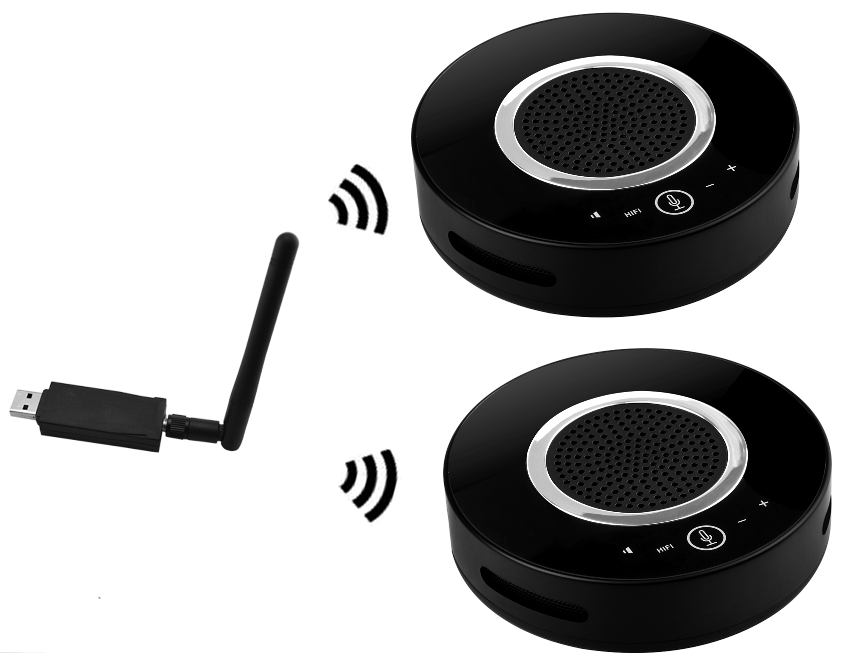 4g无线级联360度收音/视频会议全向麦克风