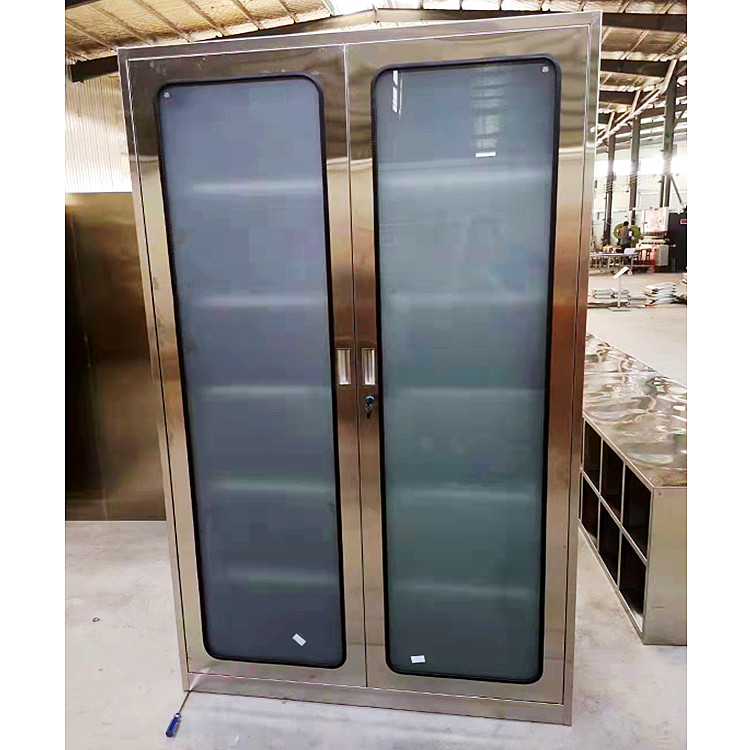 杰顺玻璃器械柜定做 不锈钢储物柜 药品收纳柜 生产厂家