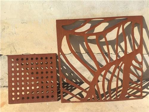 红锈钢板耐候锈钢板耐候钢板镂空雕刻切割折弯打孔焊接生锈加工厂家