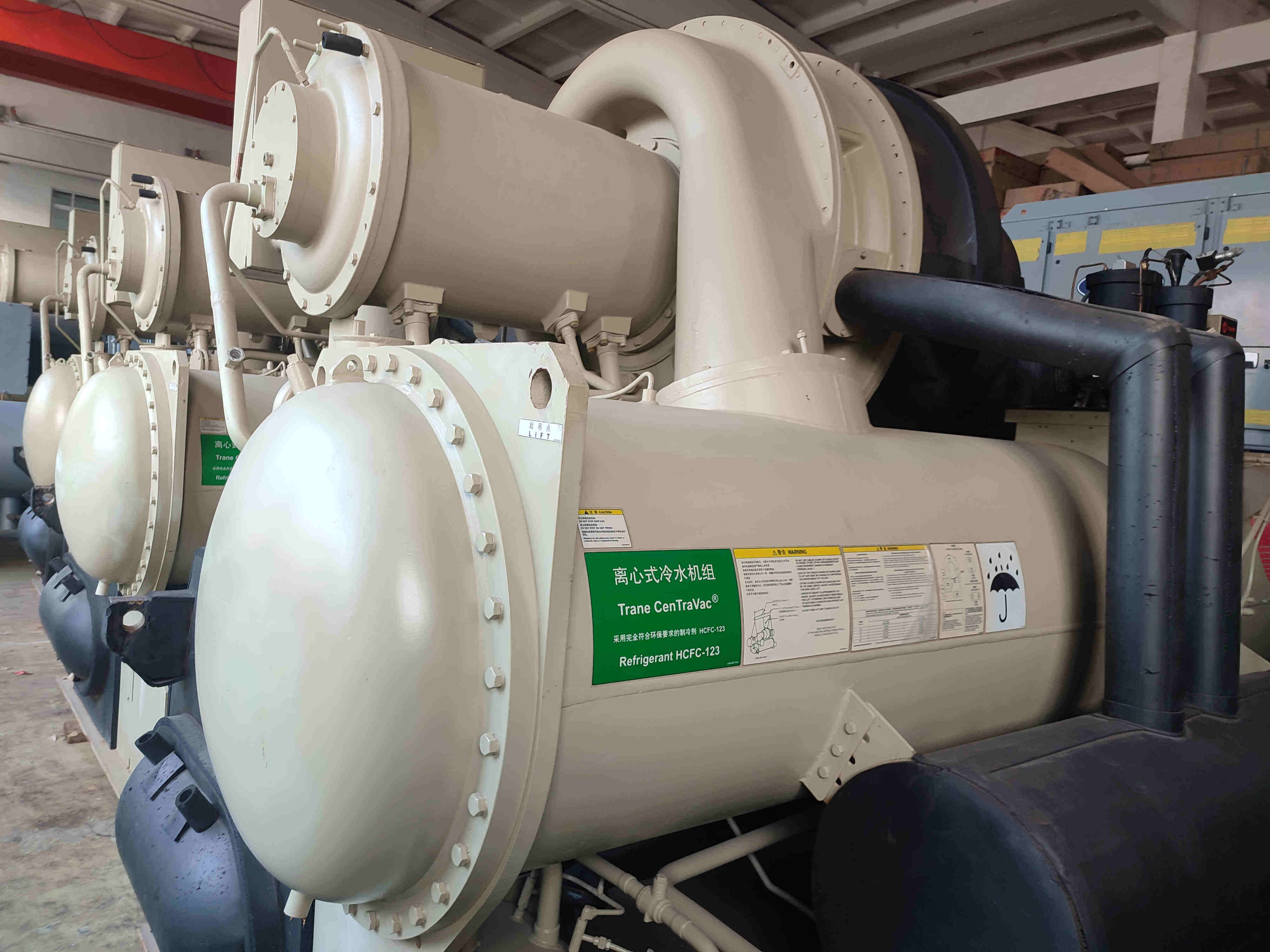 二手812冷吨带热回收特灵离心机,转让特灵水冷离心式冷水机组