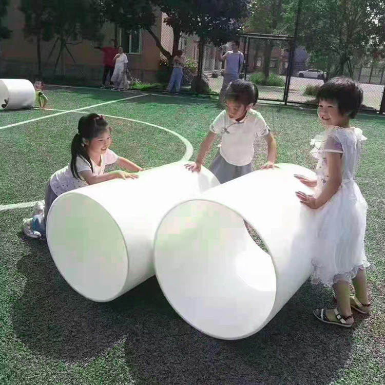 幼儿园安吉游戏 户外感统训练器材 儿童大口径脚踩PVC管平衡滚筒玩具