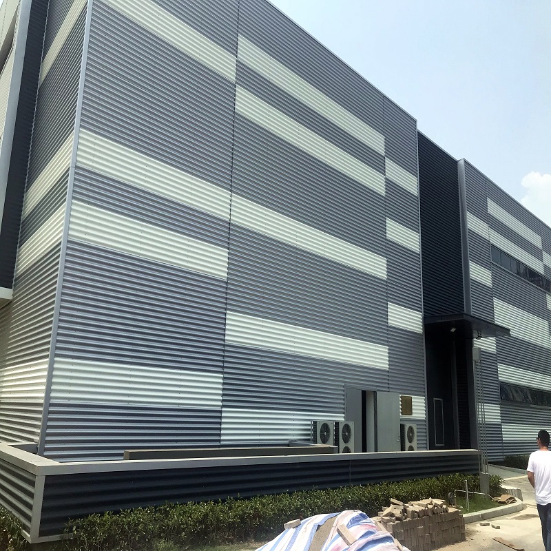 浙江新型厂房金属  825型圆波墙面波纹板0.8mm金属压型板