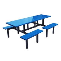 员工饭堂餐桌椅多人位玻璃钢餐桌