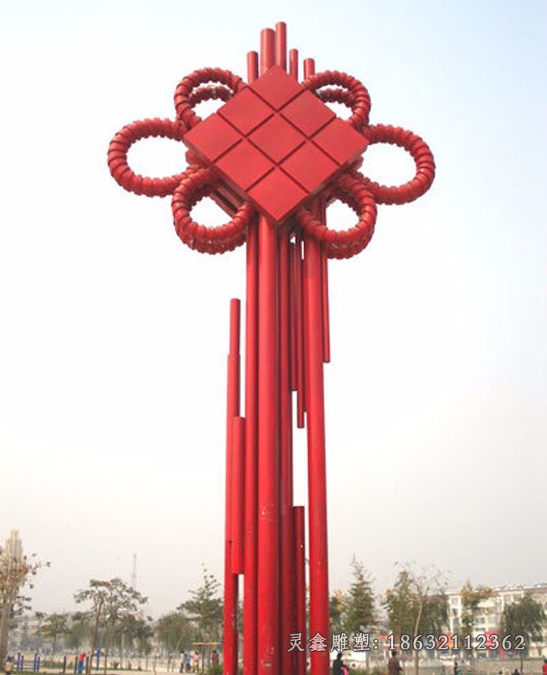 中国结城市文化标志雕塑