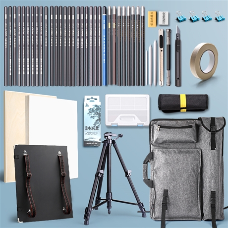 马利素描工具套装画架画板美术生专用用品初学者折叠便携式支架式美术