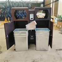 垃圾桶 公园小区两分类垃圾桶 镀锌板垃圾桶 价格合理