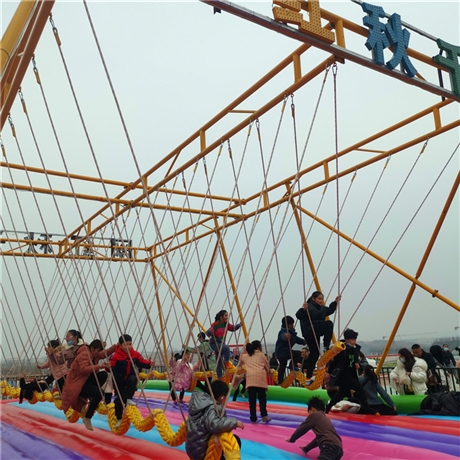 充气气垫网红秋千e款多人网红游乐项目秋千