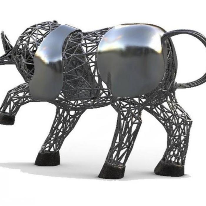 镂空牛雕塑厂家花园牛雕塑厂家拉丝牛雕塑厂家