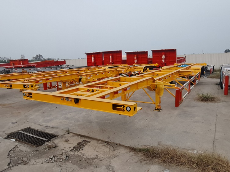 15米集装箱骨架半挂车结构展示