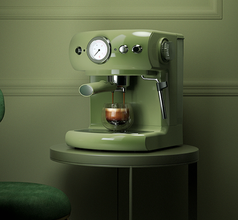 petrus柏翠复古咖啡机家用小型半自动意式萃取浓缩商用蒸汽打奶泡