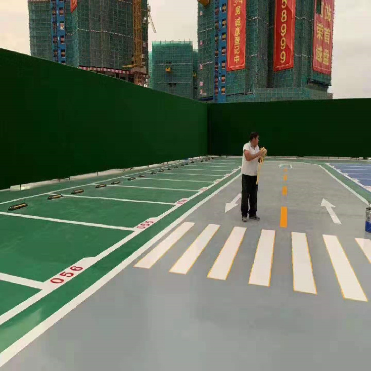 宝安摩托车位划线单车位尺寸规格石岩划彩色斑马线兴帮交通