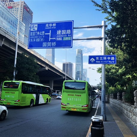 湖北安全交通标志杆 标志标牌杆件 悬臂交通标志杆