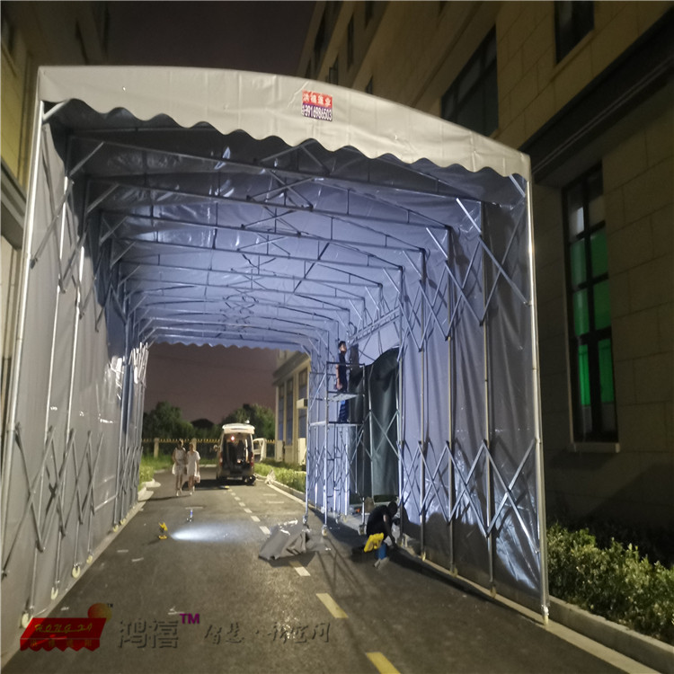 张家港电动推拉雨篷虹口江湾镇推拉蓬活动棚移动棚测量安装