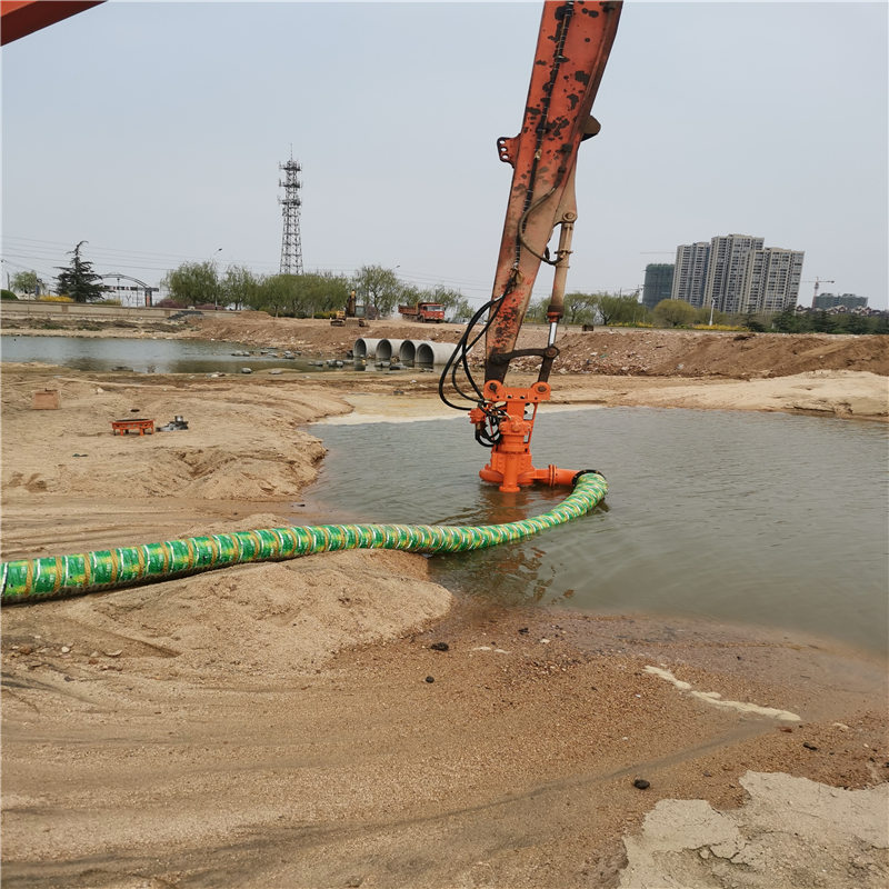 挖掘机抽沙泵 大型河道清淤泵 可用多台挖机联合作业