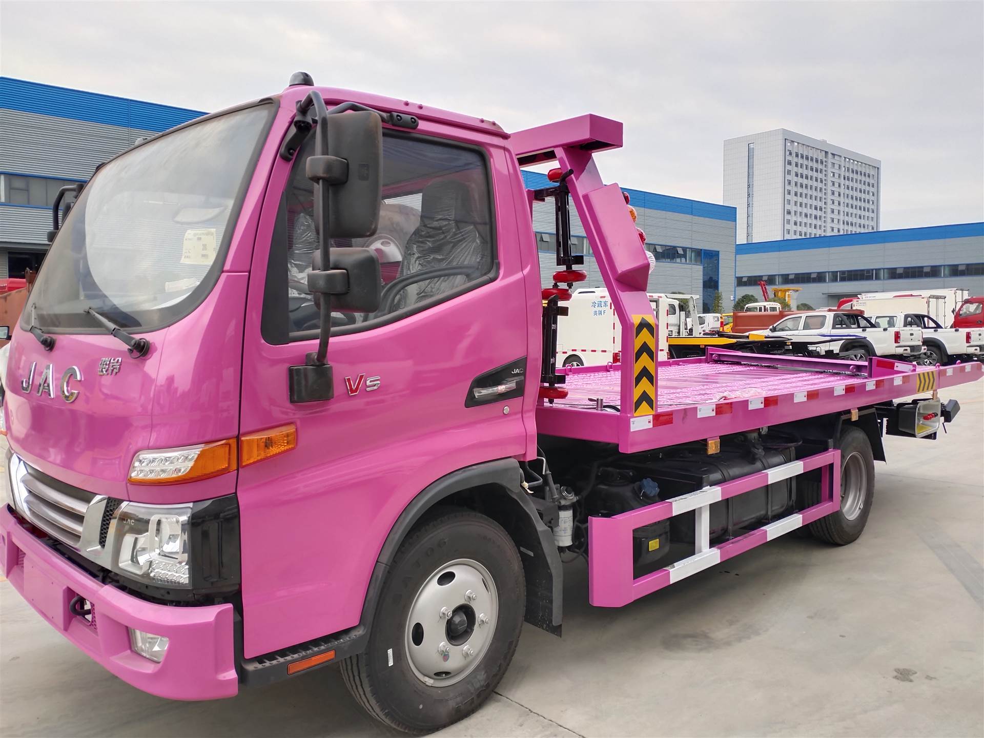 程力江淮清障车  骏铃v5一拖二清障车   厂家蓝牌精品救援施救车