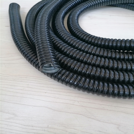 电力工程用pvc阻燃黑色金属波纹管 38mm防水型金属软管带锁头-搜采通