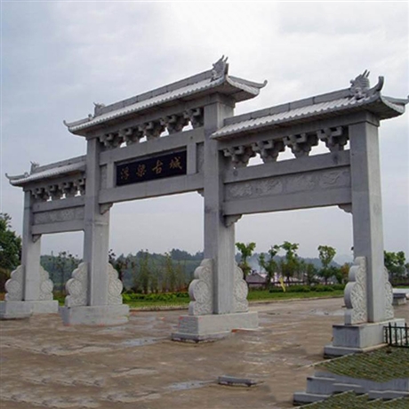 单门石牌坊新农村仿古青石石牌坊定制花岗岩石牌坊批发