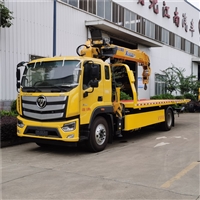 福田欧航带吊平板清障车价格 带吊清障车 徐工SQS-200
