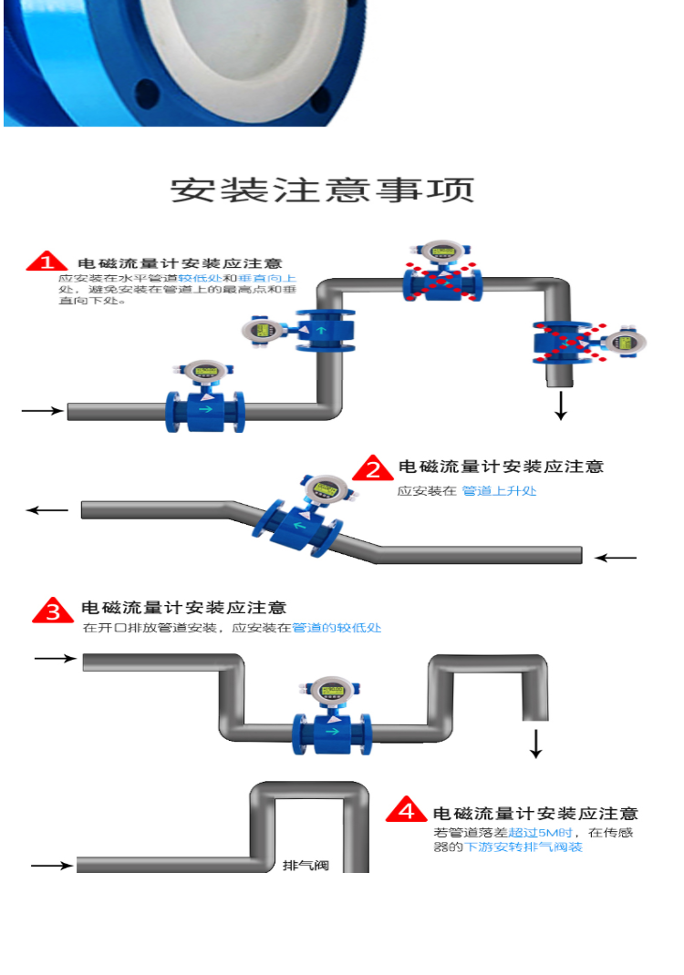 法兰水表安装示意图图片