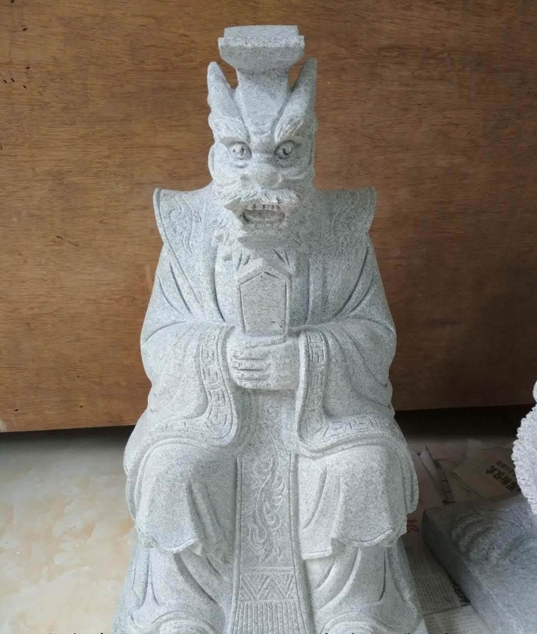 海龙王石雕像坐像山神石雕像道教神像石雕