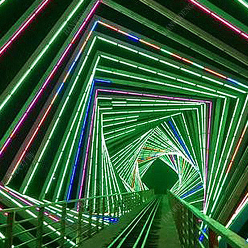 led网红时光隧道灯 星空动感几何造型 拱门时空灯光隧道造型灯批发