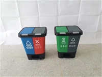 绿洁20L塑料垃圾桶厂家供应 盖中盖静音缓降室内垃圾桶