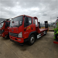 拉120挖机拖车 国六解放虎V单桥  190马力 板长5米5