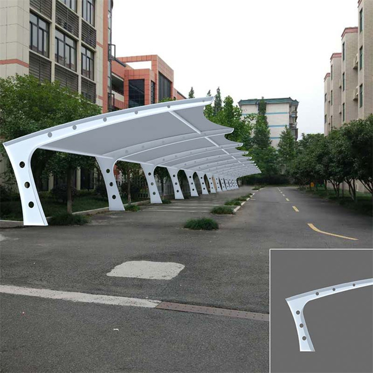 龙尚义户外公共建设防水耐腐不锈钢停车棚lsy304tcp