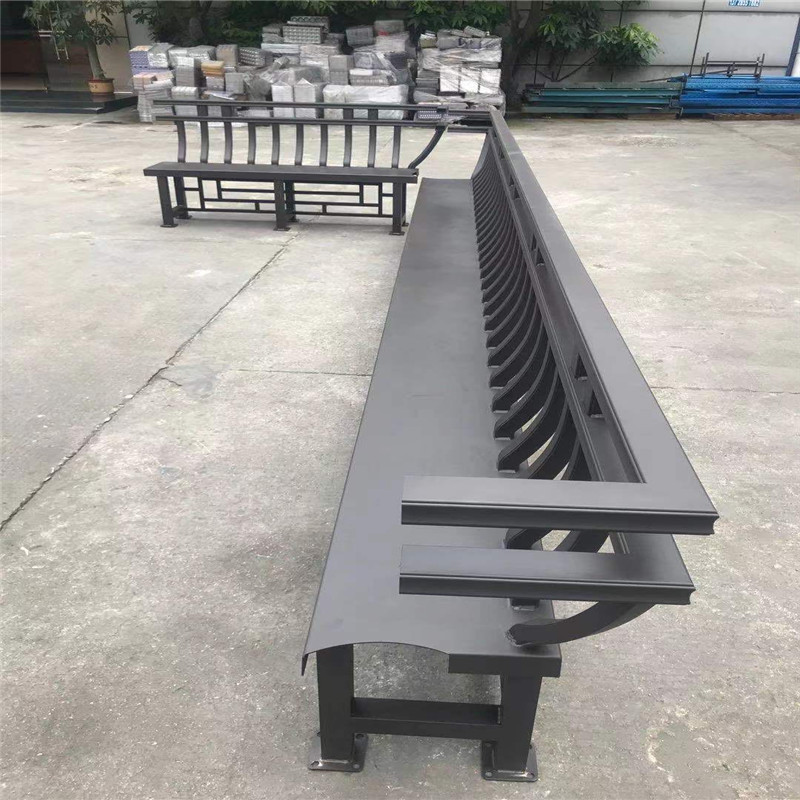 坐凳美人靠拉弯任意弧度铝坐椅铝代木美人靠定制