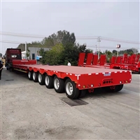 3米宽鹅颈平板车 3桥平板运输半挂车 825R20轮胎型号