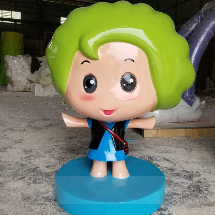 增城玻璃钢雕塑 客家卡通人物雕塑造型 按图定制