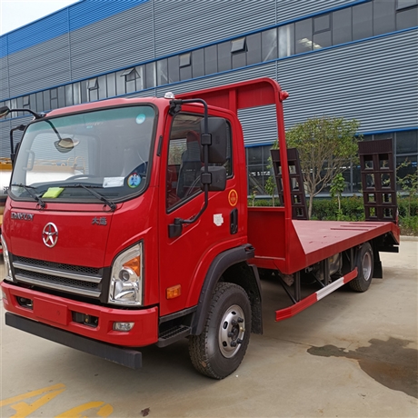 120挖机平板拖车 国六大运祥龙  单桥 可拉120挖机 185马力 板长4.1米