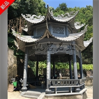 芝麻黑石雕涼亭 園林石雕亭子 石亭 園林景觀雕塑 凱巖石業