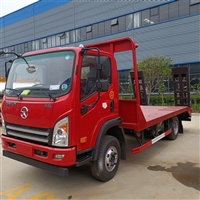 120挖机平板拖车 国六大运祥龙  单桥 可拉120挖机 185马力 板长4.1米