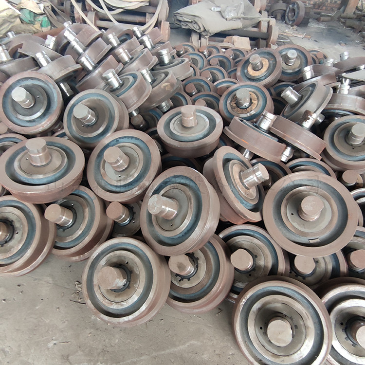 森腾定制矿用窑车轮对锻打实心轨道轮对隧道用小窑车轮