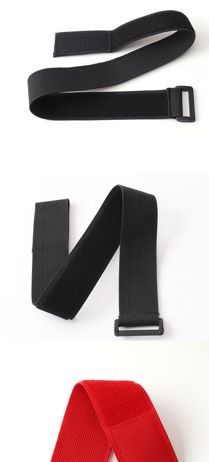 可伸缩尼龙弹力粘扣带黑色带扣绑带手臂不抓毛魔术贴绑带