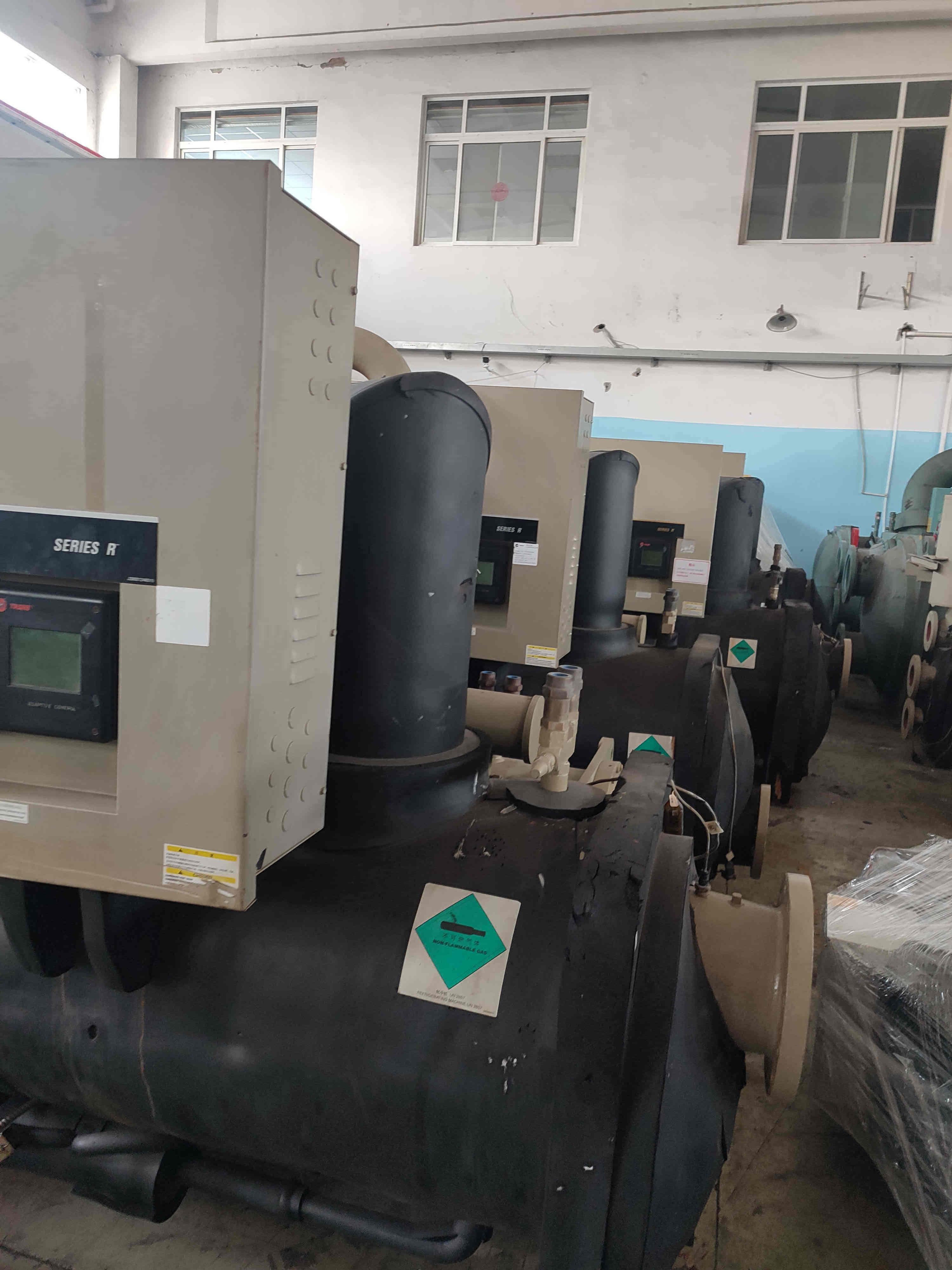 二手特灵制冷机406冷吨特灵螺杆机特灵水冷螺杆式冷水机组