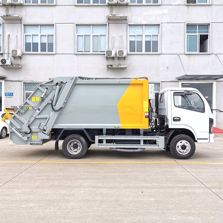 国六6方压缩垃圾车后翻桶后翻斗后摆臂