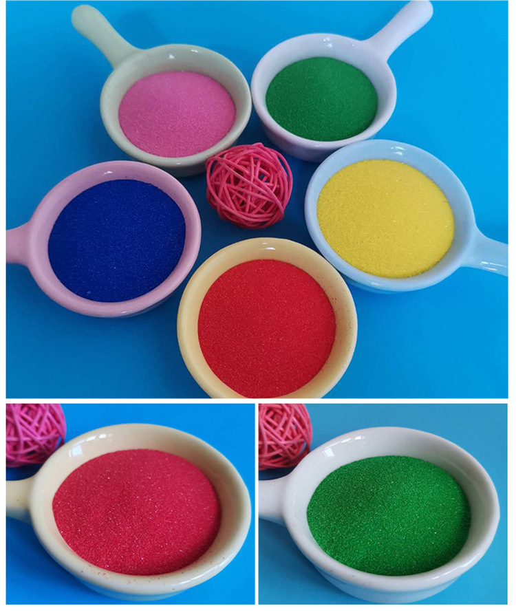 厂家批发景区网红沙 烧结彩砂 游乐场儿童砂 染色细砂