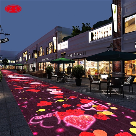 全息户外地面投影户外墙体长廊亮化裸眼3d室内室外大屏融合