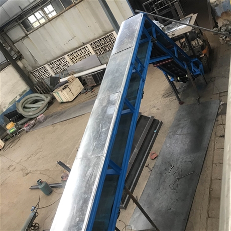 环保防尘罩皮带输送机wq888电动滚筒海绵铁输送机