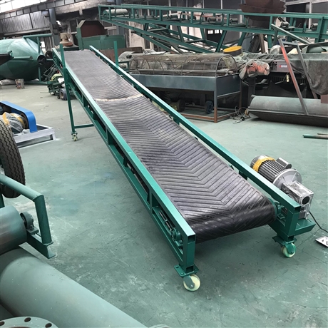 人字纹防滑输送机wq888袋装滑石粉皮带输送机
