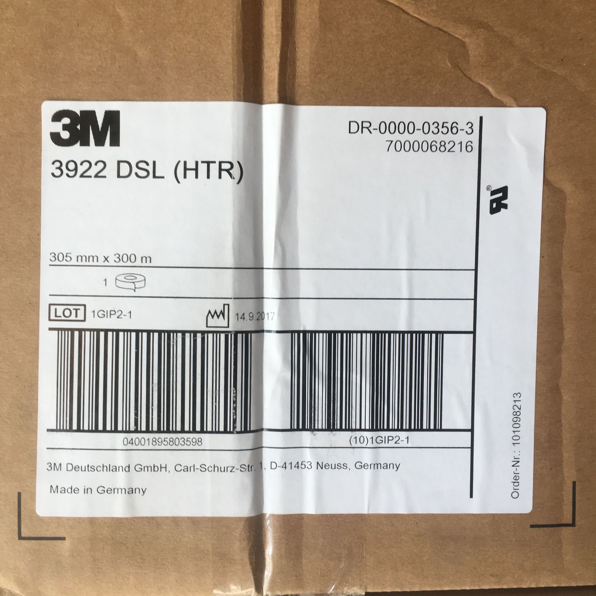 3m33922转印标签材料耐高温pi标签纸哑白热转移打印丙烯酸酯标签