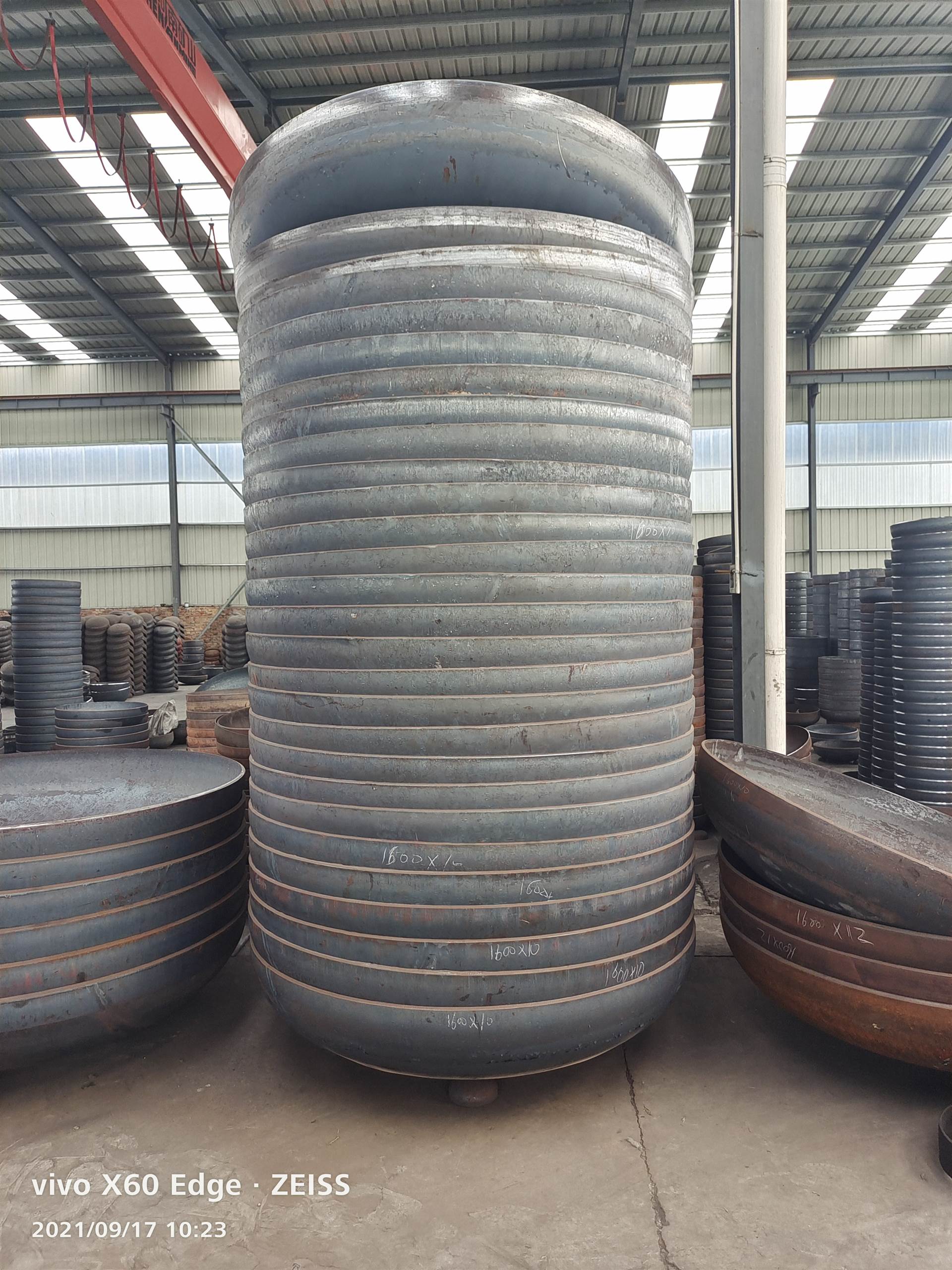 恒耀加工销售大型封头管线钢封头不锈钢椭圆形封头碳钢封头厂家