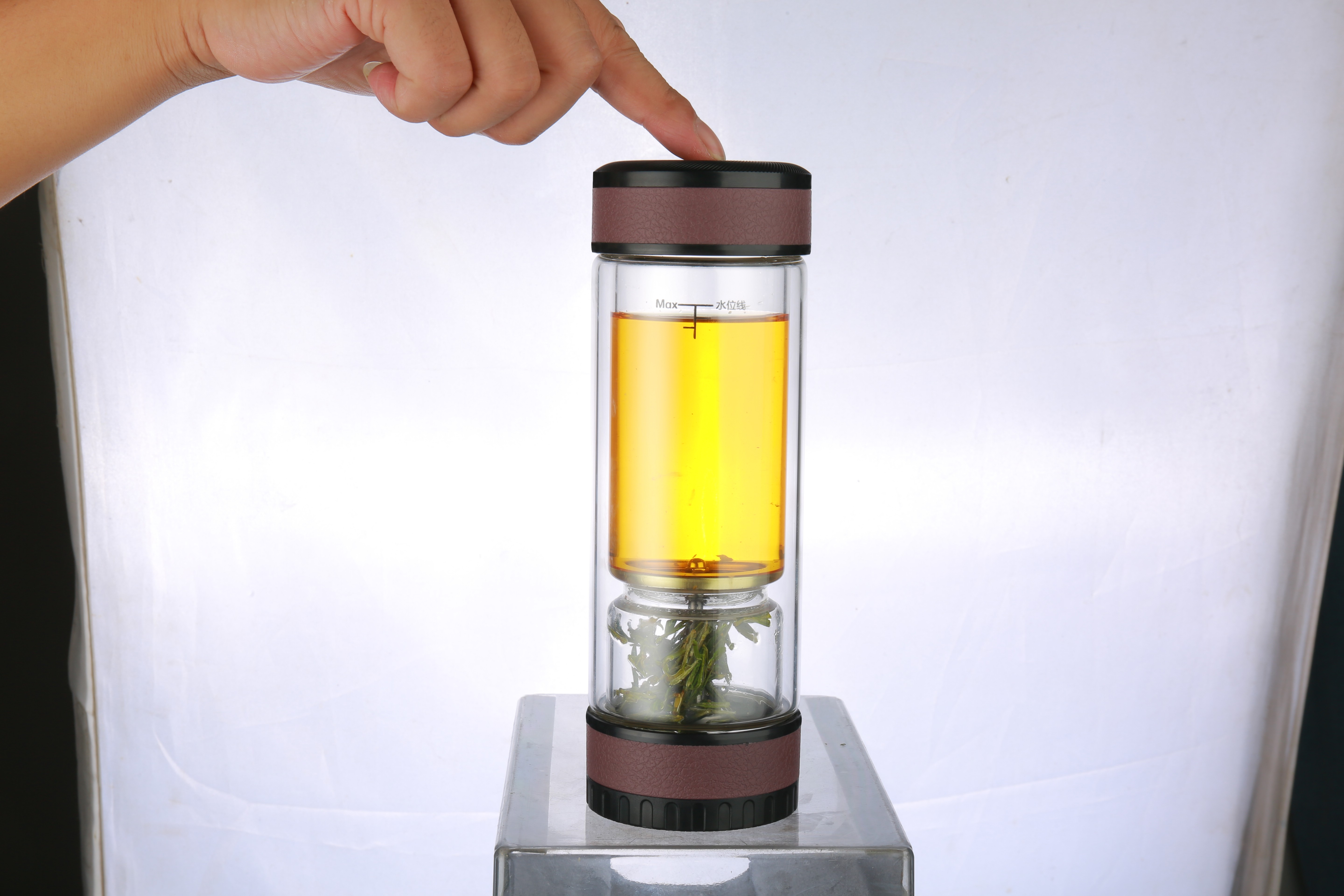 可定制双层玻璃水杯礼品定制logo周年庆男女士泡茶杯